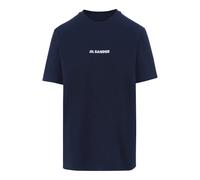 Jil Sander - T-shirt in cotone con logo - -Tops -Donna -Blu -XS