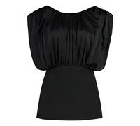 Jil Sander - Top in Viscosa con Dettagli Arricciati - - Tops - Donna - Nero - XS