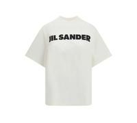 Jil Sander - T-Shirt in Cotone con Logo - -Tops -Donna -Bianco -M