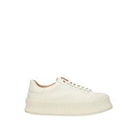 Jil Sander White Fabric Platform Sneakers - EU37/US7