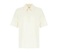 Jil Sander - Wool Canvas Polo Shirt - -Tops -Uomo -Bianco -L