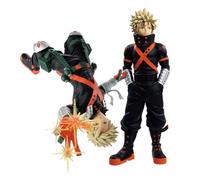 Jilijia 2 pezzi MHA Figure Bakugo Katsuki/Midoriya Izuku/All Might Statuette Anime Action Figure in Resina Fatte a Mano Collezionabili per Desktop