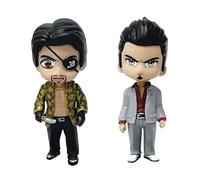 Jilijia 2PCS Anime Figure Kiryu Kazuma/Goro Majima Modello Originale Carino Edition Statua Da Collezione Desktop Ornamenti Regali 10CM
