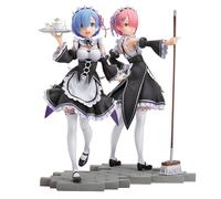 Jilijia 2PCS Anime Figure Rem e Ram Figura Statua 22cm PVC Action Figure Modello Da Collezione Desktop Decorazione