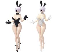 Jilijia 2PCS Anime Game Yorha 2B Figura Bunny Girls Standing Model Statue No.2 Type B Automata 2B Action Figure 26CM PVC Scultura Collezionismo Desktop Decorazione Regali