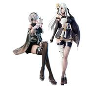 Jilijia 2PCS Yorha 2B Figure Anime Game No.2 Tipo B Action Figure Versione Kimono Automata 2B PVC Modello Ornamenti Collezionismo Desktop Decorazione Regali