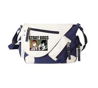 Jilijia Anime Dazai Osamu Borsa a tracolla Nakahara Chuuya/Nakajima Atsushi Casual Borse Messenger Stampe Cartoni Animati Borsa a Spalla per Uomini Donne Viaggi Lavoro Shopping, Tipologia 16., 32*11