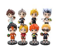 Jilijia Anime Haikyuu Set di action figure Hinata Shoyo Yu Nishinoya Kozume Kenma Kei Tsukishima action figure modello giocattoli 10 cm (10 cm, 8 pezzi)