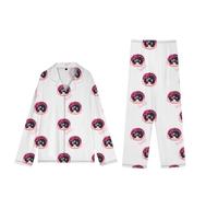 Jilijia Anime Ivan Till Pigiama Set Cartoon Pigiama Pantaloni e Camicie Manica Lunga 2 Pezzi Homewear per Uomo Donna