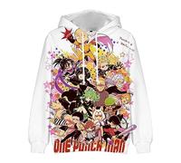 Jilijia Anime One Punch Man Felpa con cappuccio 3D stampato Cartoon Felpe Saitama Cosplay Manica Lunga Felpa Unisex Sport Top, Tipo 1, XXS