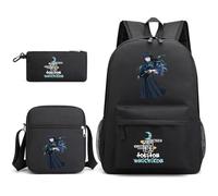 Jilijia Anime Tokitou Muichirou Zaino Astuccio 3 Pezzi Cartone Animato Crossbody Borse Multifunzionale Denim Scuola per Ragazze Ragazzi Tempo Libero Viaggi Gite, Tipo 4., 29*14*43cm