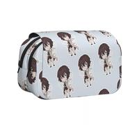 Jilijia Astuccio per matite a tema anime, Dazai Osamu, con stampa 3D, a doppio strato, con cerniera, grande capacità, per ragazzi e ragazze, Tipo 5, 21*7.5*10cm, Astucci per matite