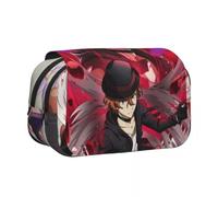 Jilijia Astuccio per matite a tema anime, Dazai Osamu, con stampa 3D, a doppio strato, con cerniera, grande capacità, per ragazzi e ragazze, Tipo 3, 21*7.5*10cm, Astucci per matite