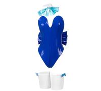Jilijia Asuma Toki - Costume per cosplay di anime, con body da coniglietto blu, set completo da donna, per feste di Halloween e spettacoli teatrali