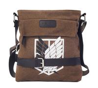 Jilijia Borsa a tracolla anime nera Levi/Eren Jaeger/Erwin Smith Borsa messenger Cartoon grande capacità casual borsa a tracolla per uomo donna viaggio giorno fuori, Tipo 4., 27*17*28cm