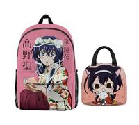 Jilijia Bungo Stray Dogs Zaino Anime Gioco di Ruolo Dazai Osamu/Nakajima Atsushi 3D Stampato Schoolbag Borsa Laptop Bag Borsa da Viaggio Borsa Pranzo, Izumi Kyouka - Set da 2 pezzi, 47x28cm