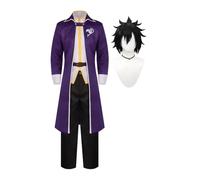 Jilijia Costume da anime Erza Scarlatto per cosplay, colore grigio, con parrucca, per Halloween, giochi di ruolo, per uomo e donna