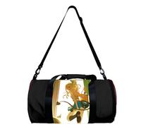Jilijia FAIRY TAIL - Borsa sportiva a barile con motivo anime, Natsu Dragneel, Lucy Heartfilia, borsa da viaggio, sport, campeggio, yoga, nuoto, borsone rotondo pieghevole con tracolla e manico