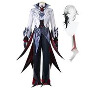 Jilijia Fatui/Arlecchino Cosplay Costume Gioco Uniforme Giacca Pantaloni Parrucca Outfit Anime Ruolo Set Completo Halloween Carnevale Tema Party Dress Up Suit per Unisex