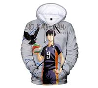 Jilijia Haikyuu Felpa con cappuccio Hinata Shoyo/Tobio Kageyama 3D Cartoon Hoodies Haikyuu!! Regali di calore, Tipo 3, XL