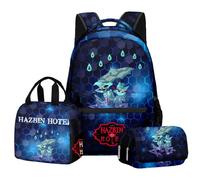 Jilijia Hazbin Hotel zaino, gioco anime, astuccio per matite, borsa a tracolla, Alastor/Angel Dust/Charlie Morningstar stampa 3D, borsa per la scuola, borsa per laptop, borsa da viaggio, set da 3