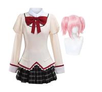 Jilijia KanameMadoka - Costume cosplay anime giapponese AkemiHomura/Miki Sayaka/Mami Tomoe, uniforme scolastica anime per feste di Halloween, da donna