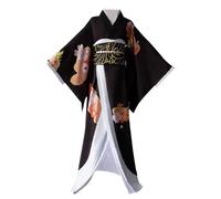 Jilijia Kibutsuji Muzan - Costume da kimono anime giapponese, uniforme nera, set completo, per Halloween, carnevale, feste in maschera, da donna
