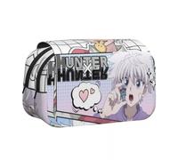 Jilijia Killua Zaoldyeck - Astuccio per ragazzi e ragazze, grande capacità, motivo anime Hisoka Gon Freecss, astuccio con cerniera, idea regalo per la scuola per adolescenti e studenti, Tipo 1