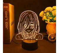 Jilijia Lampada LED con illusione 3D The Quintessential Quintuplets Anime Nakano Miku NightLight, lampada da tavolo USB a 16 colori per camera da letto, decorazione regalo di compleanno