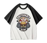 Jilijia Maglietta a maniche corte con motivo anime One Punch Man Saitama Garou/Tatsumaki Cosplay Costume casual da spiaggia a maniche corte T-shirt casual da spiaggia a maniche corte maglietta a
