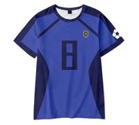 Jilijia Maglietta anime Seishiro Nagi/Isagi Yoichi/Bachira Meguru Cosplay Soccer Jersey girocollo manica corta t-shirt per uomo donna, Tipo 5., M