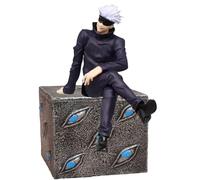Jilijia Maledizioni speciali Prison Realm Figura Anime Gojo Satoru Posizione Seduta Modello PVC Cartoon Figura Statua Desktop Ornamenti Collezionabili Regali