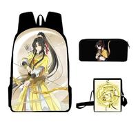 Jilijia Mo Dao Zu Shi Zaino Animale Wei Wu Xian Zaino Anime Gioco Lan Wang JI Cartone Animato 3D Stampato Borsa Pranzo Borsa Penbag Set 3 Pz, Jin Ling, 40x30x13cm