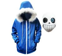 Jilijia Sans Hoodie - Costume Cosplay per Anime e Giochi, Felpa con Cappuccio a Maniche Lunghe, Abbigliamento Esterno per Autunno e Inverno Con Maschera