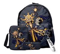 Jilijia Set di 3 zaini a tema anime, con stampa di cartoni animati, zaino, astuccio e borsa a tracolla, alla moda e pratico, ideale per il rientro a scuola, casual da appendere fuori e come regalo per