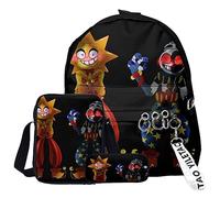Jilijia Set di 3 zaini a tema anime, con stampa di cartoni animati, zaino, astuccio e borsa a tracolla, alla moda e pratico, ideale per il rientro a scuola, casual da appendere fuori e come regalo per