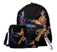 Jilijia Set di 3 zaini a tema anime, con stampa di cartoni animati, zaino, astuccio e borsa a tracolla, alla moda e pratico, ideale per il rientro a scuola, casual da appendere fuori e come regalo per