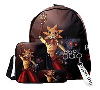 Jilijia Set di 3 zaini a tema anime, con stampa di cartoni animati, zaino, astuccio e borsa a tracolla, alla moda e pratico, ideale per il rientro a scuola, casual da appendere fuori e come regalo per