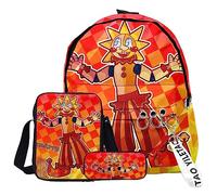 Jilijia Set di 3 zaini a tema anime, con stampa di cartoni animati, zaino, astuccio e borsa a tracolla, alla moda e pratico, ideale per il rientro a scuola, casual da appendere fuori e come regalo per
