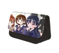 Jilijia The Dangers in My Heart Astuccio con stampa anime, grande capacità, astuccio per cancelleria, doppia cerniera, per studenti scolastici, ragazzi e ragazze, Tipo 1, 22x13x7.5CM, Astuccio