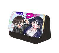 Jilijia The Dangers in My Heart Pen Bag Stationery Bag Pencil Bag Anime Yamada Anna Bag Kyotaro Ichikawa Organizer Bag Anime Figure Toiletry-bags Cartoon Storage Bag, Tipo 16, 22x13x7.8cm