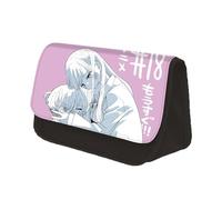 Jilijia The Dangers in My Heart Pen Bag Stationery Bag Pencil Bag Anime Yamada Anna Bag Kyotaro Ichikawa Organizer Bag Anime Figure Toiletry-bags Cartoon Storage Bag, Tipo 7., 22x13x7.5cm