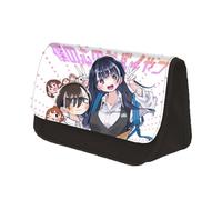 Jilijia The Dangers in My Heart Pen Bag Stationery Bag Pencil Bag Anime Yamada Anna Bag Kyotaro Ichikawa Organizer Bag Anime Figure Toiletry-bags Cartoon Storage Bag, Tipo 2, 22x13x7.5cm