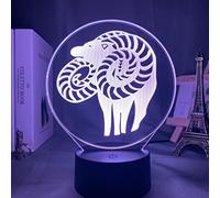 Jilijia The Seven Deadly Sins Lampada Anime Meliodas Luce Notturna Illusione Ottica Lampada Dormire Umore Lampada 16 Cambiamento di Colore Lampada Decor Lampada Da Tavolo