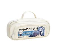 Jilijia Tokisaki Kurumi Astuccio per ragazzi e ragazze, astuccio per penne anime Yatogami Tohka Himekawa Yoshino, grande capacità, astuccio con cerniera, regalo per la stagione scolastica per studenti