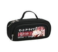 Jilijia Tokisaki Kurumi Astuccio per ragazzi e ragazze, astuccio per penne anime Yatogami Tohka Himekawa Yoshino, grande capacità, astuccio con cerniera, regalo per la stagione scolastica per studenti