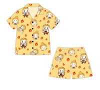 Jilijia Tomioka Giyuu Anime Pigiama Set Rengoku Kyoujurou/Hashibira Inosuke Cosplay Costume T Shirt e Pantaloncini Loungewear per uomo donna Estate Homewear