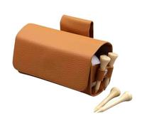 JILILAL Marsupio da Golf, Marsupio in Pelle PU for Palline da Golf, Gancio for Sacca da Golf con Organizer for Tee, Borsa for Accessori da Golf(Brown)