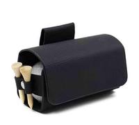 JILILAL Marsupio da Golf, Marsupio in Pelle PU for Palline da Golf, Gancio for Sacca da Golf con Organizer for Tee, Borsa for Accessori da Golf(Black)
