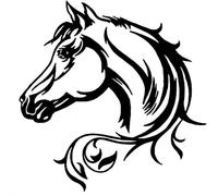 JILIP Segni d'Arte da Parete in Metallo con Testa di Cavallo, Casa 3D Silhouette Wall Decor, Sculture da Parete Appese in Metallo Nero, Ristorante Negozio Soggiorno (Size : 11.8IN/30cm)